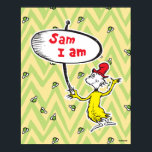 Dr. Seuss | Sam-I-Am Holding Sign<br><div class="desc">Don't knock it until you try it, you might just like it! GREEN EGGS AND HAM is a classic Dr. Seuss story where Sam-I-Am tries to get his friend to try some green eggs and ham, and he does indeed end up loving them. Check out Sam-I-Am holding up a sign...</div>