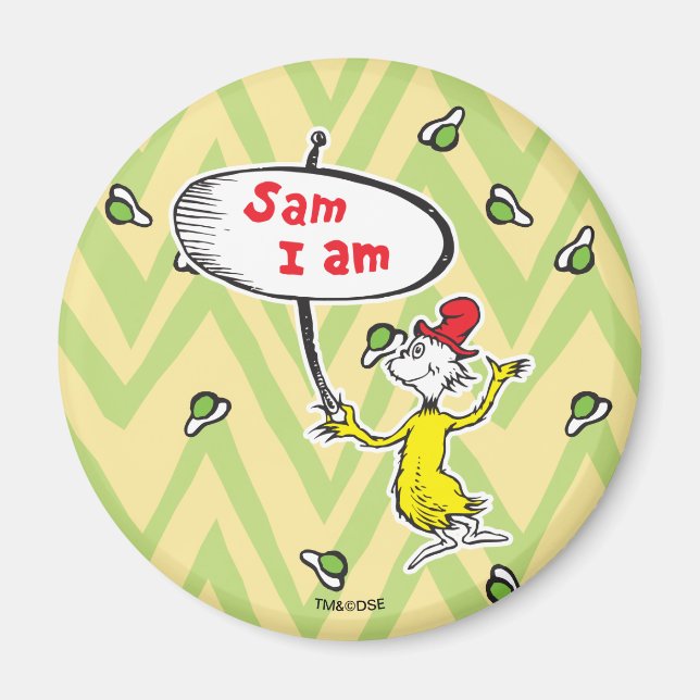 Dr. Seuss | Sam-I-Am Holding Sign Magnet (Front)