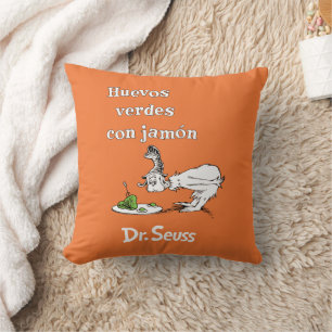 Dr. Seuss Spanish Green Eggs and Ham Cushion