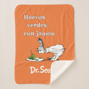 Dr. Seuss Spanish Green Eggs and Ham Sherpa Blanket