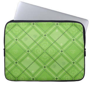 Dr. Seuss St. Patrick's Day Plaid Pattern Laptop Sleeve