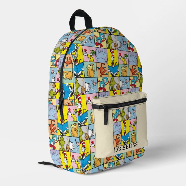 Dr. Seuss | Stories Graphic Printed Backpack (Back Corner Left)