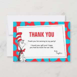 Dr. Seuss   The Cat in the Hat Birthday Thank You Card