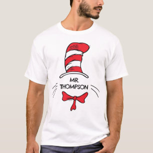 Dr. Seuss   The Cat in the Hat Custom Teacher Name T-Shirt
