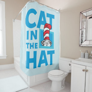 Dr. Seuss   The Cat in the Hat Logo Shower Curtain