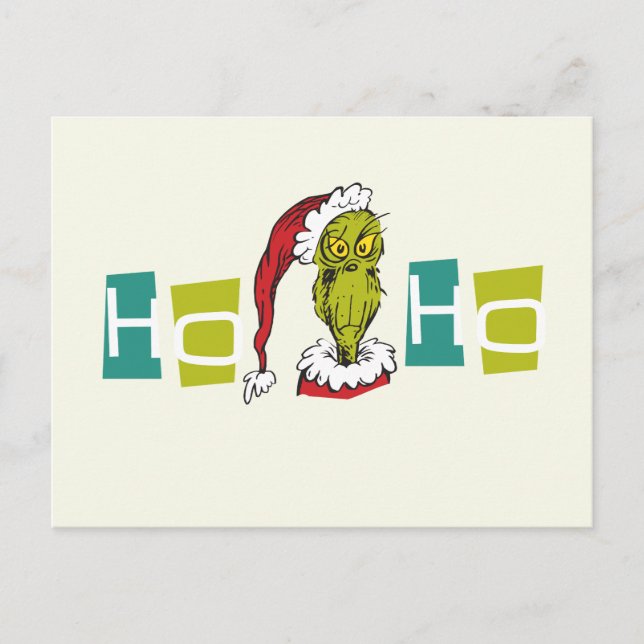 Dr. Seuss | The Grinch - Ho Ho Ho Postcard (Front)