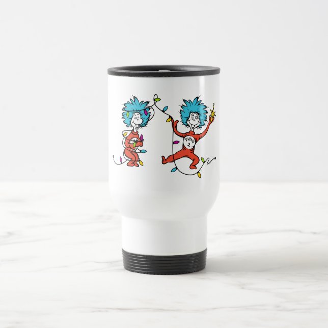Dr. Seuss | The Grinch | Thing 1 & Thing 2 Dancing Travel Mug (Center)