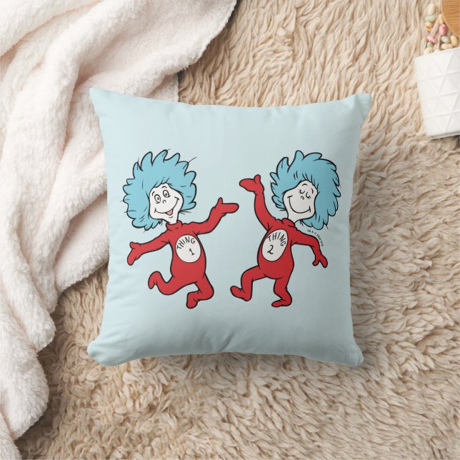 Dr. Seuss Thing 1 and Thing 2 Character Cushion (Blanket)