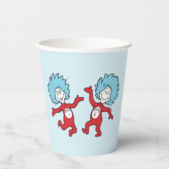 Dr. Seuss Thing 1 and Thing 2 Character Paper Cups (Front)