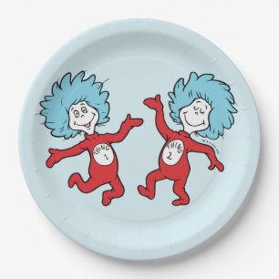 Dr. Seuss Thing 1 and Thing 2 Character Paper Plate