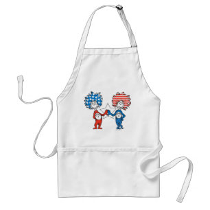 Dr. Seuss   Thing 1 Thing 2 Patriotic Graphic Standard Apron