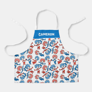 Dr. Seuss   Thing 1 Thing 2 US Flag Pattern Apron