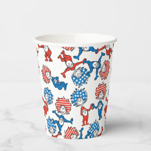 Dr. Seuss   Thing 1 Thing 2 US Flag Pattern Paper Cups
