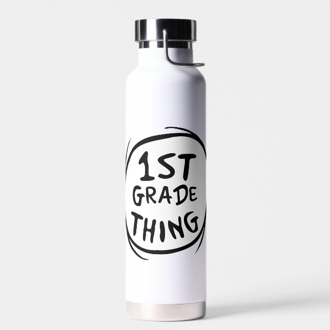 Dr. Seuss | Thing One Thing Two - 1st Grade Thing Water Bottle (Left)