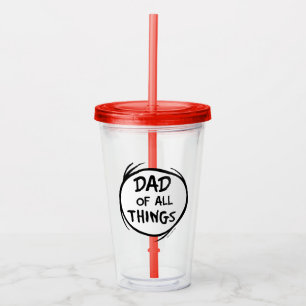 Dr. Seuss Thing One Thing Two - Dad of all Things Acrylic Tumbler