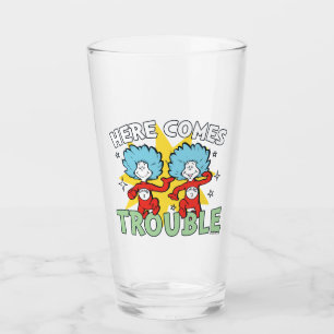 Dr. Seuss   Thing One Thing Two Here Comes Trouble Glass