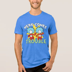 Dr. Seuss   Thing One Thing Two Here Comes Trouble Tri-Blend Shirt