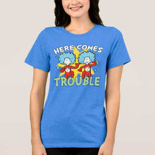 Dr. Seuss   Thing One Thing Two Here Comes Trouble Tri-Blend Shirt