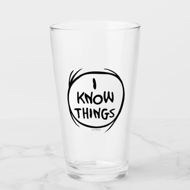 Dr. Seuss | Thing One Thing Two - I Know Things Glass (Front)