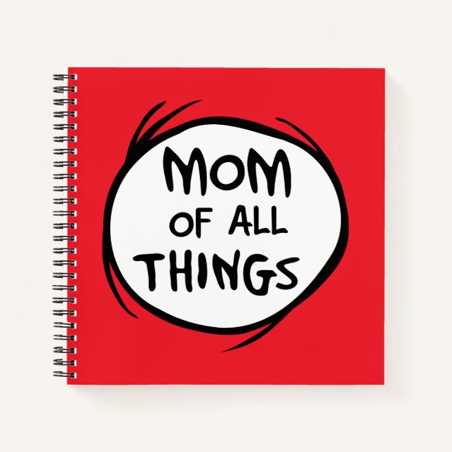 Dr. Seuss Thing One Thing Two - Mum of all Things Notebook (Front)