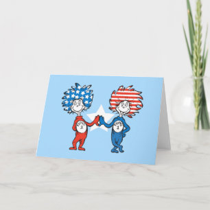 Dr. Seuss   Thing One Thing Two Patriotic Graphic Card