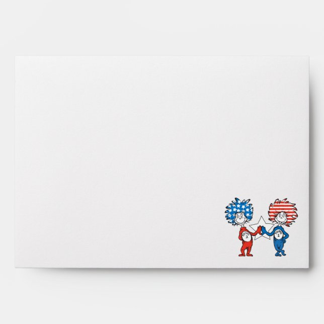 Dr. Seuss | Thing One Thing Two Patriotic Graphic Envelope (Front)