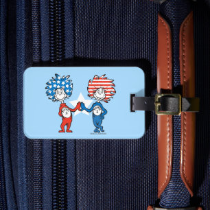 Dr. Seuss   Thing One Thing Two Patriotic Graphic Luggage Tag