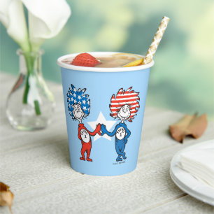 Dr. Seuss Thing One Thing Two Patriotic Graphic Paper Cups