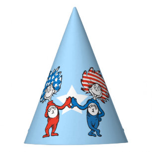 Dr. Seuss Thing One Thing Two Patriotic Graphic Party Hat