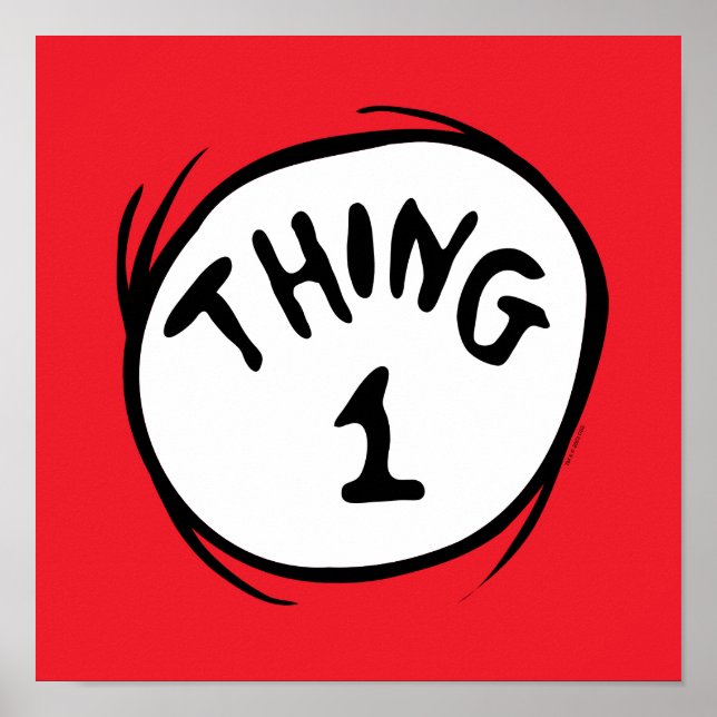 Dr. Seuss | Thing One Thing Two - Thing One Poster (Front)