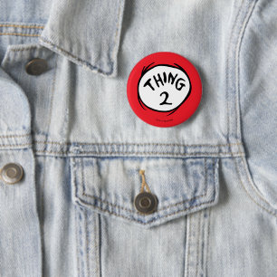 Dr. Seuss   Thing One Thing Two - Thing Two 6 Cm Round Badge
