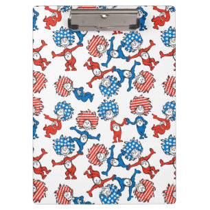 Dr. Seuss   Thing One Thing Two US Flag Pattern Clipboard