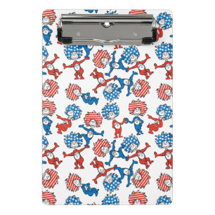 Dr. Seuss Thing One Thing Two US Flag Pattern Mini Clipboard