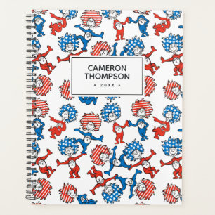 Dr. Seuss Thing One Thing Two US Flag Pattern Planner