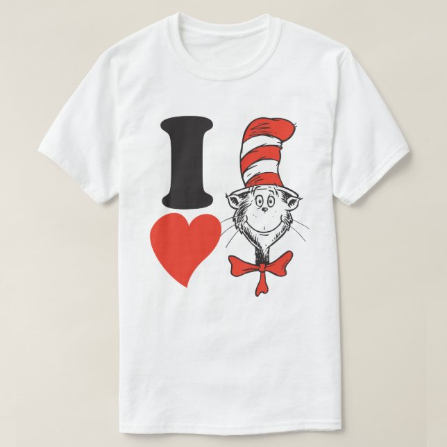 Dr. Seuss Valentine | I Heart Cat in the Hat T-Shirt (Design Front)