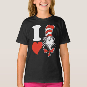 Dr. Seuss Valentine   I Heart the Cat in the Hat T-Shirt