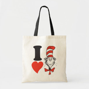 Dr. Seuss Valentine I Heart the Cat in the Hat Tote Bag