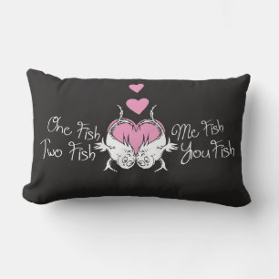Dr. Seuss Valentine One Fish Two Fish Lumbar Cushion