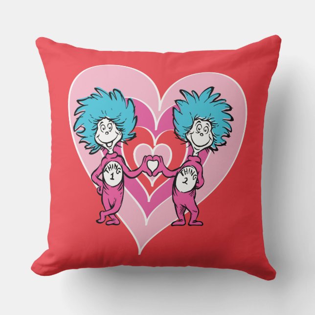 Dr. Seuss Valentine | Thing 1 Thing 2 Cushion (Front)