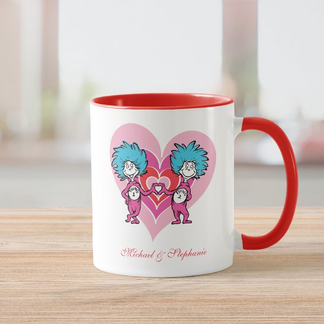 Dr. Seuss Valentine | Thing 1 Thing 2 Mug (Creator Uploaded)