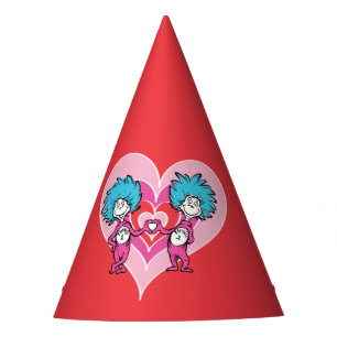 Dr. Seuss Valentine   Thing 1 Thing 2 Party Hat