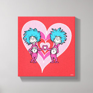 Dr. Seuss Valentine   Thing One Thing Two Canvas Print