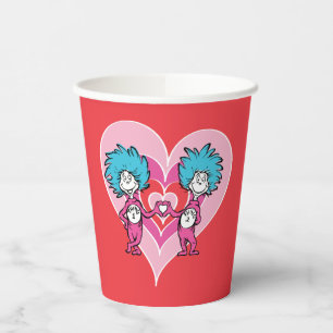 Dr. Seuss Valentine Thing One Thing Two Paper Cups