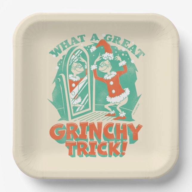 Dr. Seuss | What a Great Grinchy Trick! Paper Plate (Front)