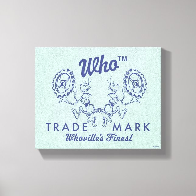 Dr. Seuss | Who-ville's Finest Logo Canvas Print (Front)