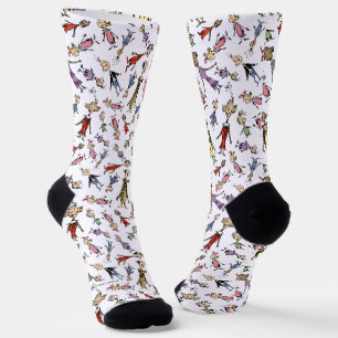 Dr. Seuss Whoville Characters Festive Pattern Socks