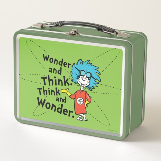 Dr. Seuss | Wonder and Think. Think and Wonder. Metal Lunch Box (Front)