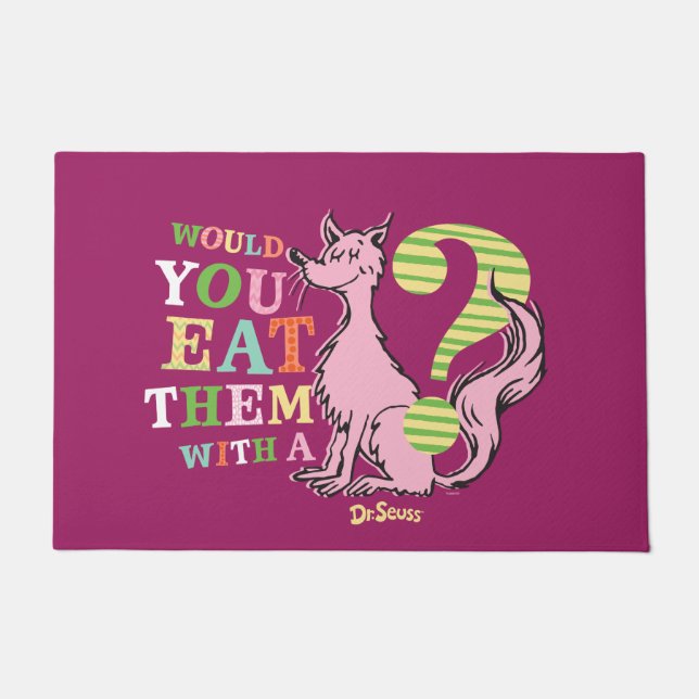 Dr. Seuss | Would You Eat Them With A Fox? Doormat (Front)