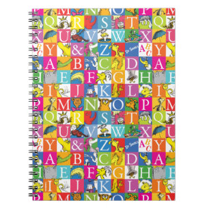 Dr. Seuss's ABC Colourful Block Letter Pattern Notebook