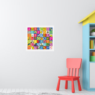 Dr. Seuss's ABC Colourful Block Letter Pattern Poster
